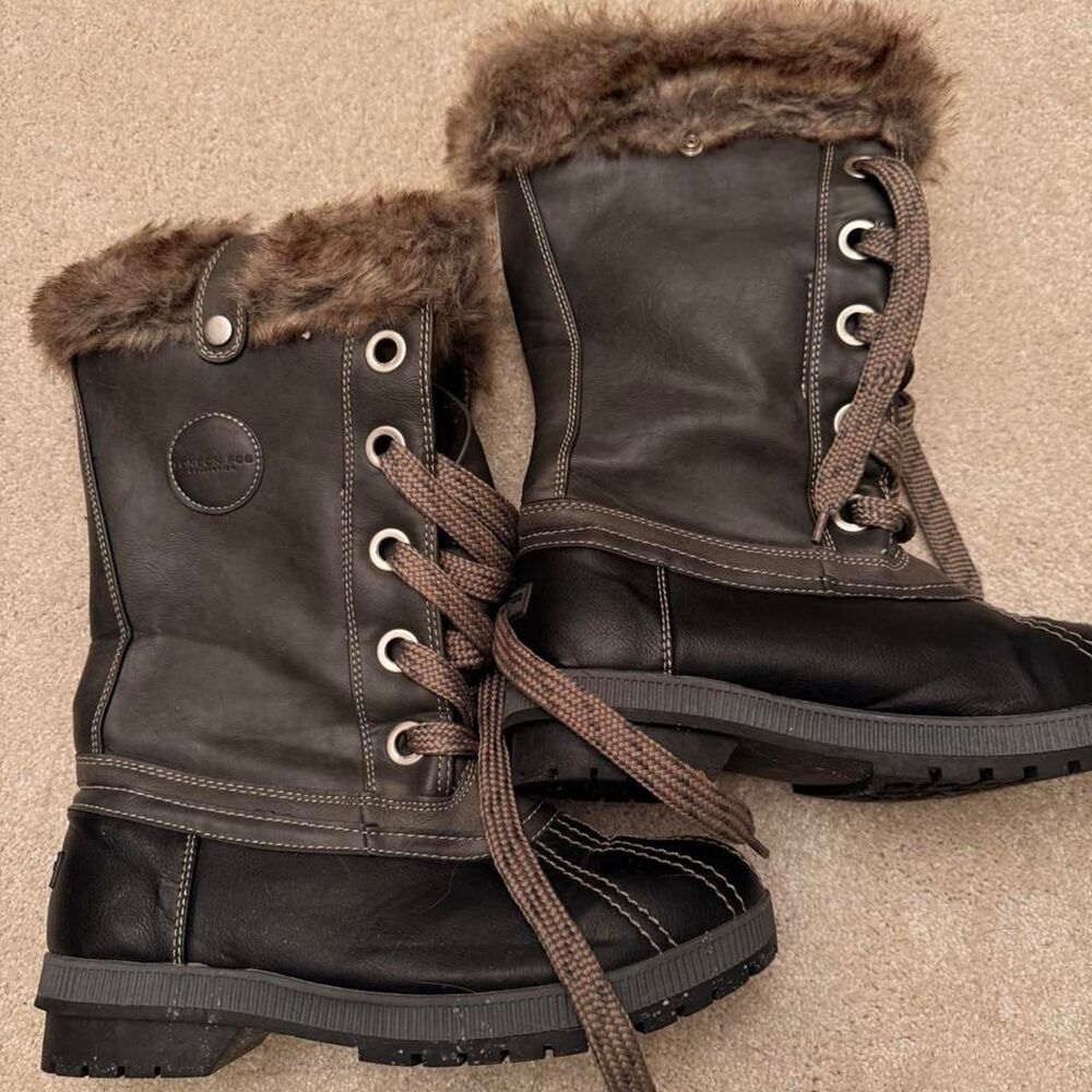 London-fog Women's Brown and Black Boots